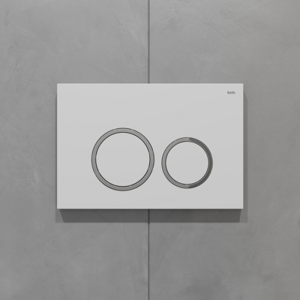 Клавиша смыва Iddis Unifix, белая (UNI03WCi77)